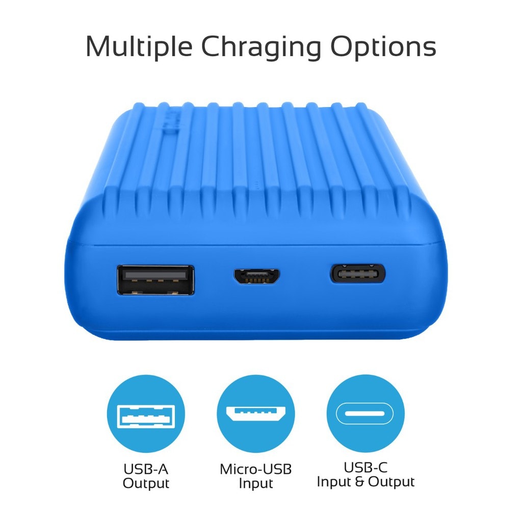Promate 20000mAh TypeC Power Bank, Portable 3.1A Dual USB Fast
