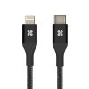 Promate USB Type-C to Lightning Cable, Heavy Duty Nylon Braided 2.4A Type-C to Lightning Sync and Charging 1.2M Cable with Android OTG Support for MacBook Pro, iPhone X, 8, 8 Plus, Samsung Note 8, S8, S8+, UniLink-LTC Black