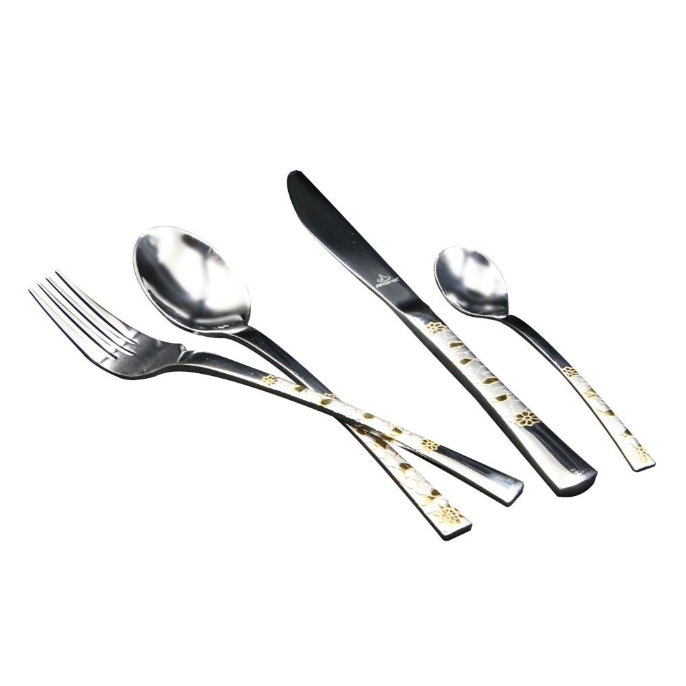 Arshia TM548M 24PCS Matte Silver Cutlery Set