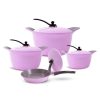 Arshia Die Cast Cookware Lavender 8 Pcs
