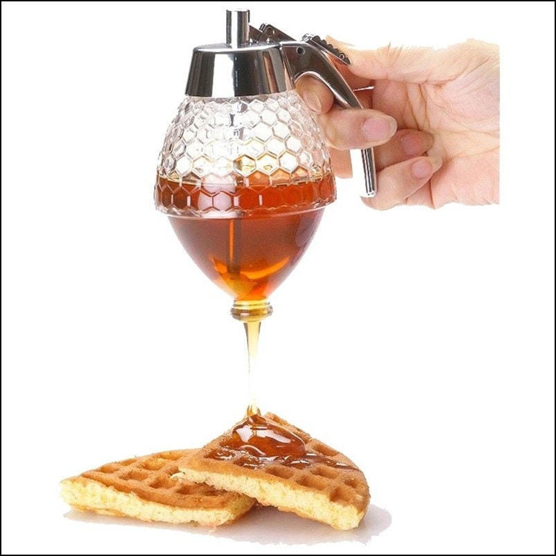 Acrylic Honey Pot Dispenser - Transparent Non-Toxic