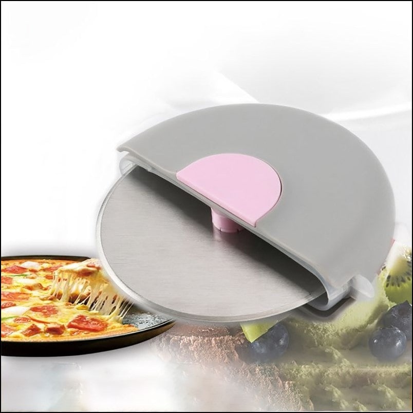 Pizza Slicer Durable Round Cutter with Cover