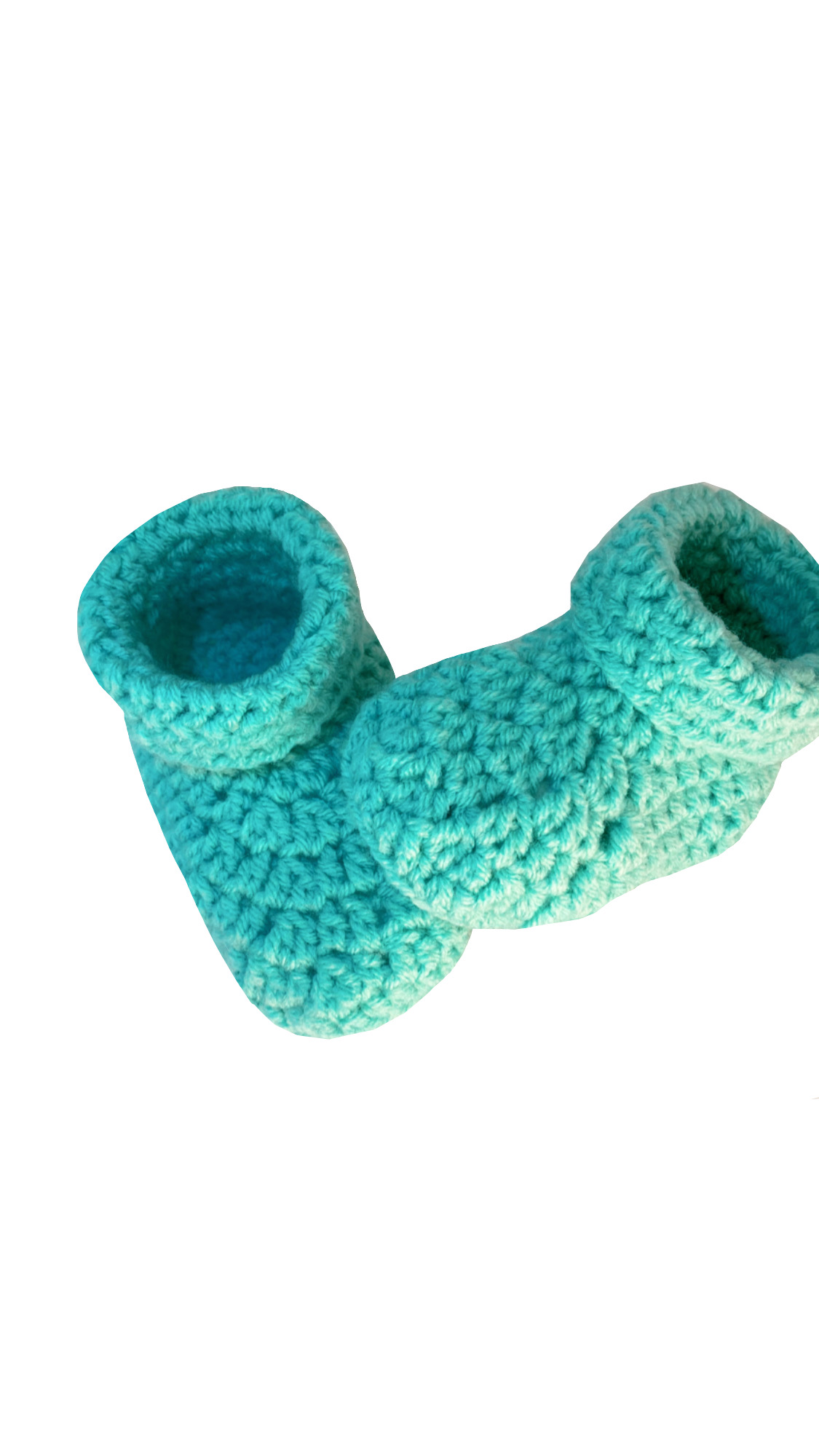 Pikkaboo Cuddles and Snuggles Crochet Baby Booties - Green