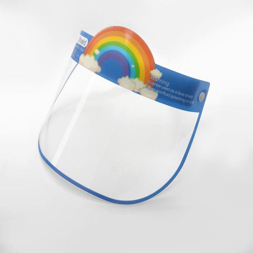 Pikkaboo- Kids Protective Face Shield Visor With Elastic Band - Rainbow