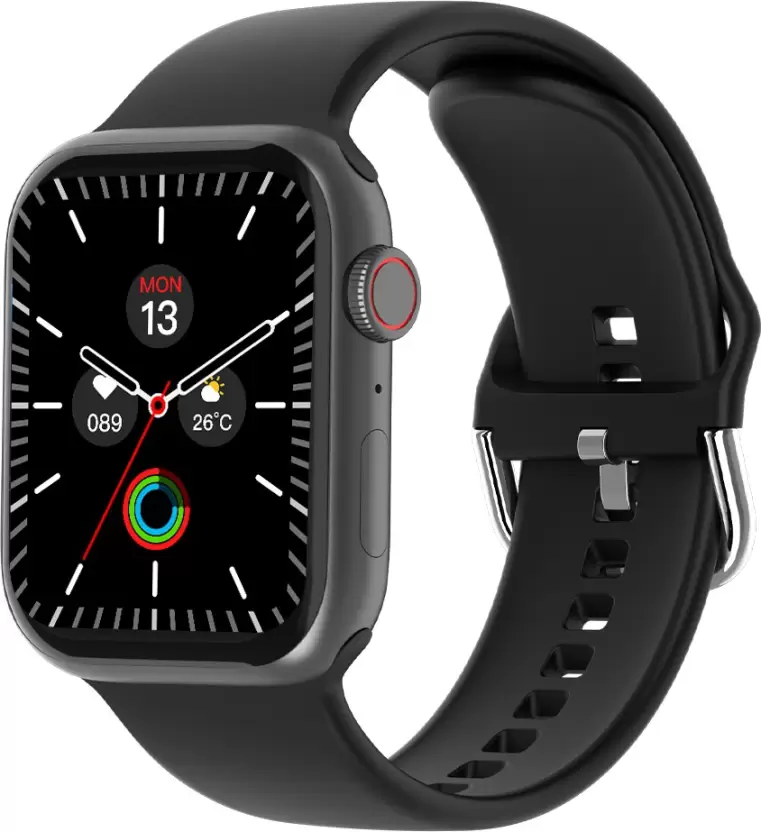 Gizmore GizFit PLASMA Bluetooth Calling Smartwatch | 1.9 Inch HD Display | 550 NITS Smartwatch  (Black Strap, Regular)