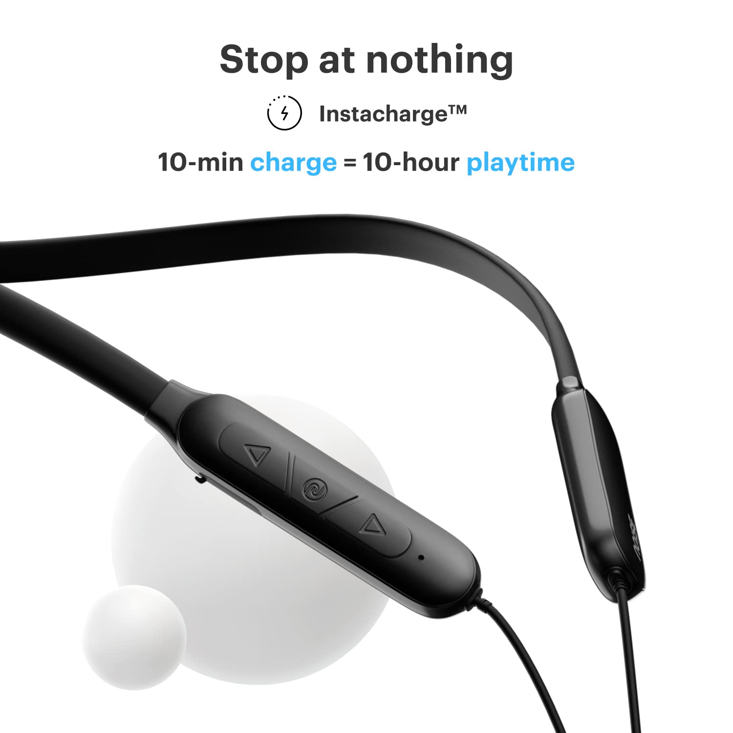 Noise Newly Launched Bravo Neckband with Upto 35 Hours of Playtime, Instacharge (10-min Charge=10-hrs Playtime), ESR,10mm Driver, Dual Pairing and BT v5.2 (Cyan Blue)