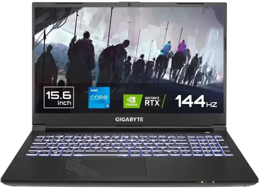 GIGABYTE G5 GE-51IN213SH Core i5 12th Gen - (8 GB/512 GB SSD/Windows 11 Home/4 GB Graphics/NVIDIA GeForce RTX 3050) RC55GE Gaming Laptop (15.6 inch, Black, 3.11 Kg)