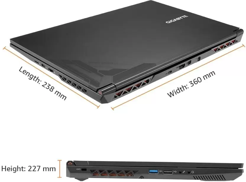 GIGABYTE G5 ME-51IN213SH Core i5 12th Gen - (16 GB/512 GB SSD/Windows 11 Home/4 GB Graphics/NVIDIA GeForce RTX 3050 Ti) RC55ME Gaming Laptop (15.6 inch, Black, 3.11 Kg)