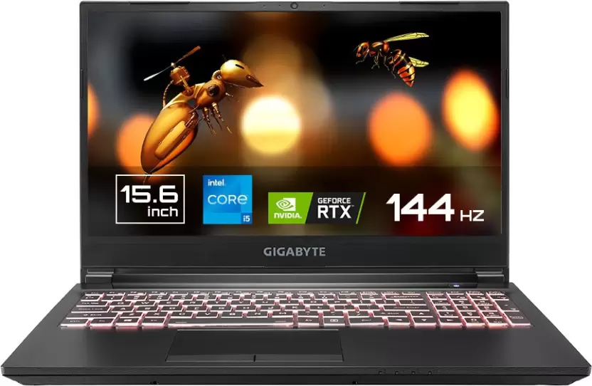GIGABYTE G5 GD Core i5 11th Gen - (16 GB/512 GB SSD/Windows 11 Home/4 GB Graphics/NVIDIA GeForce RTX 3050/144 Hz) RC45GD Gaming Laptop (15.6 Inch, Matte Black, 2.03 Kg)