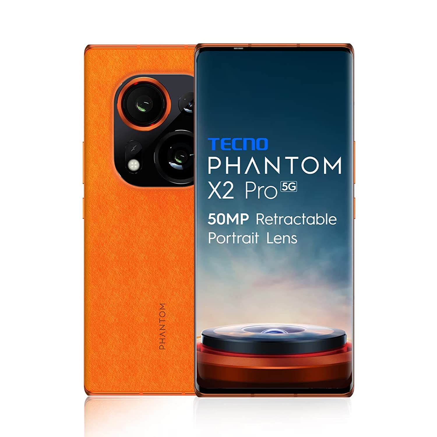 Tecno Phantom X2 Pro 5G Mars Orange (12GB RAM,256GB Storage) | World's 1st Retractable 50MP Portrait Lens | World's 1st 4nm Dimensity 9000 5G Processor