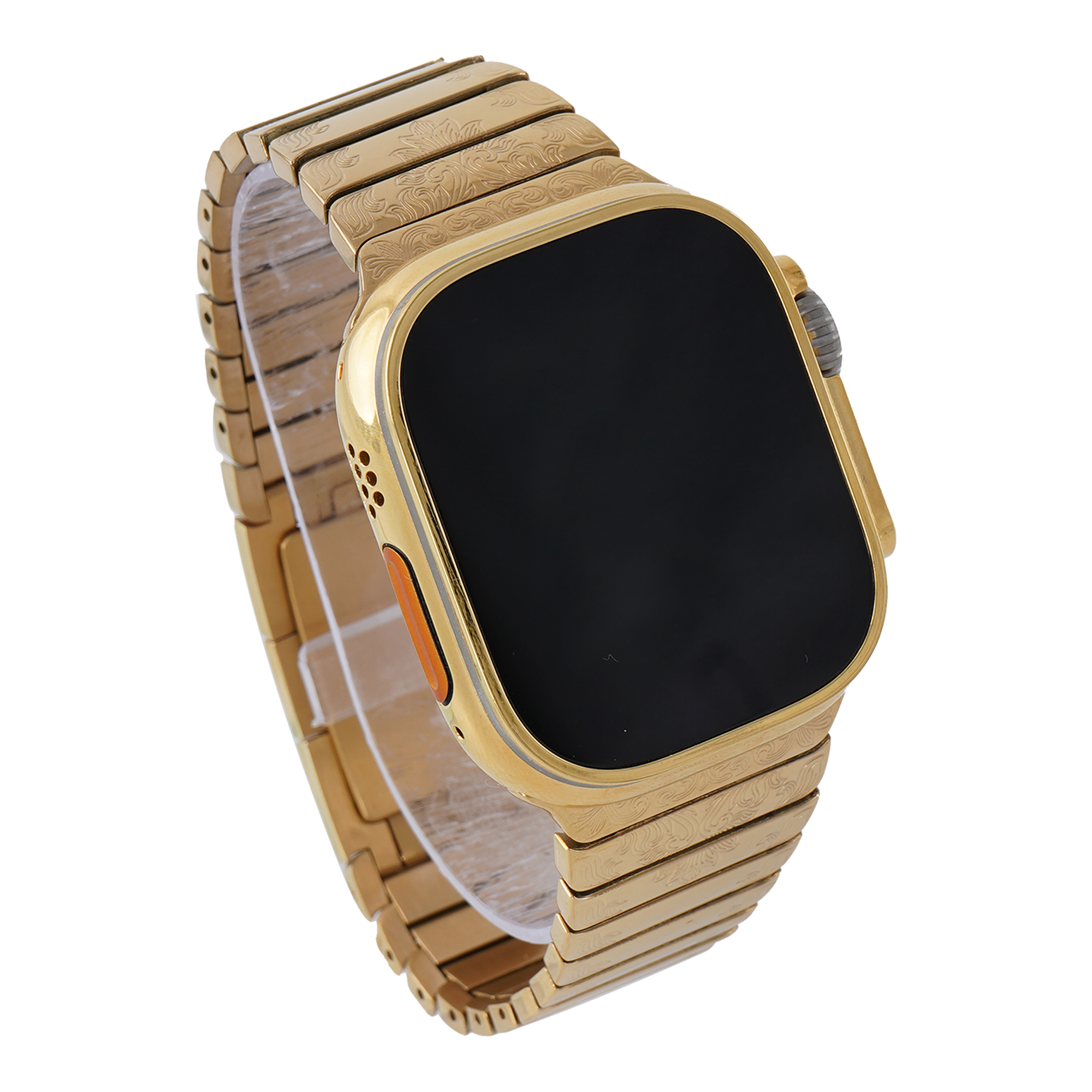 Caviar Apple Watch Ultra 24K Gold And Hand Engraved Band 49 mm With