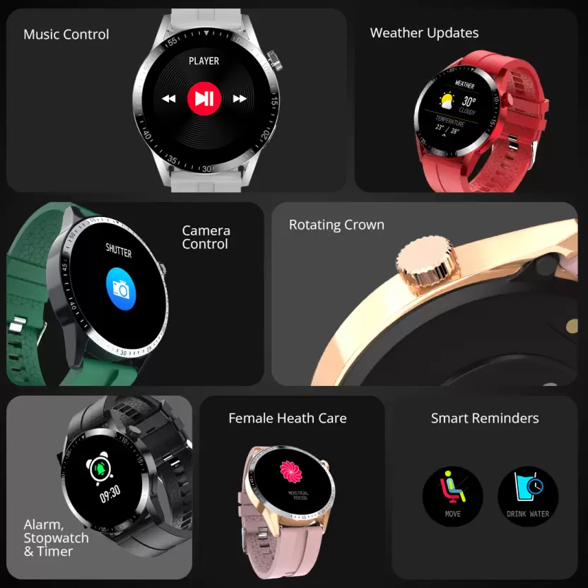 Fire-Boltt Talk Ultra 1.39 Round Color HD Display with Bluetooth Calling & Metal Body Smartwatch  (Teal Strap, Regular)