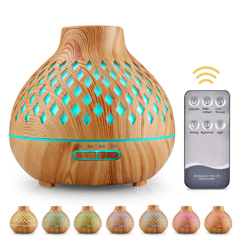 Wooden LED Colorful USB Intelligent Wood Grain Humidifier Ultrasonic Air purifier Aroma Essential Oil Diffuser
