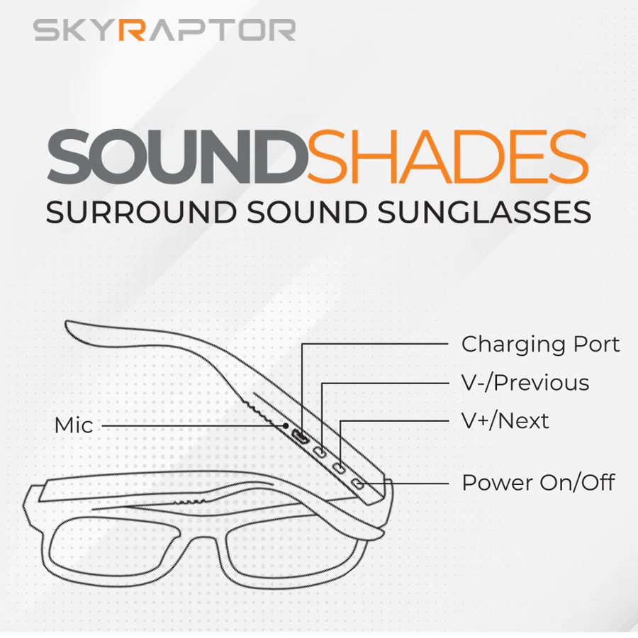 JUST CORSECA Skyraptor (Smart Glasses, Black)
