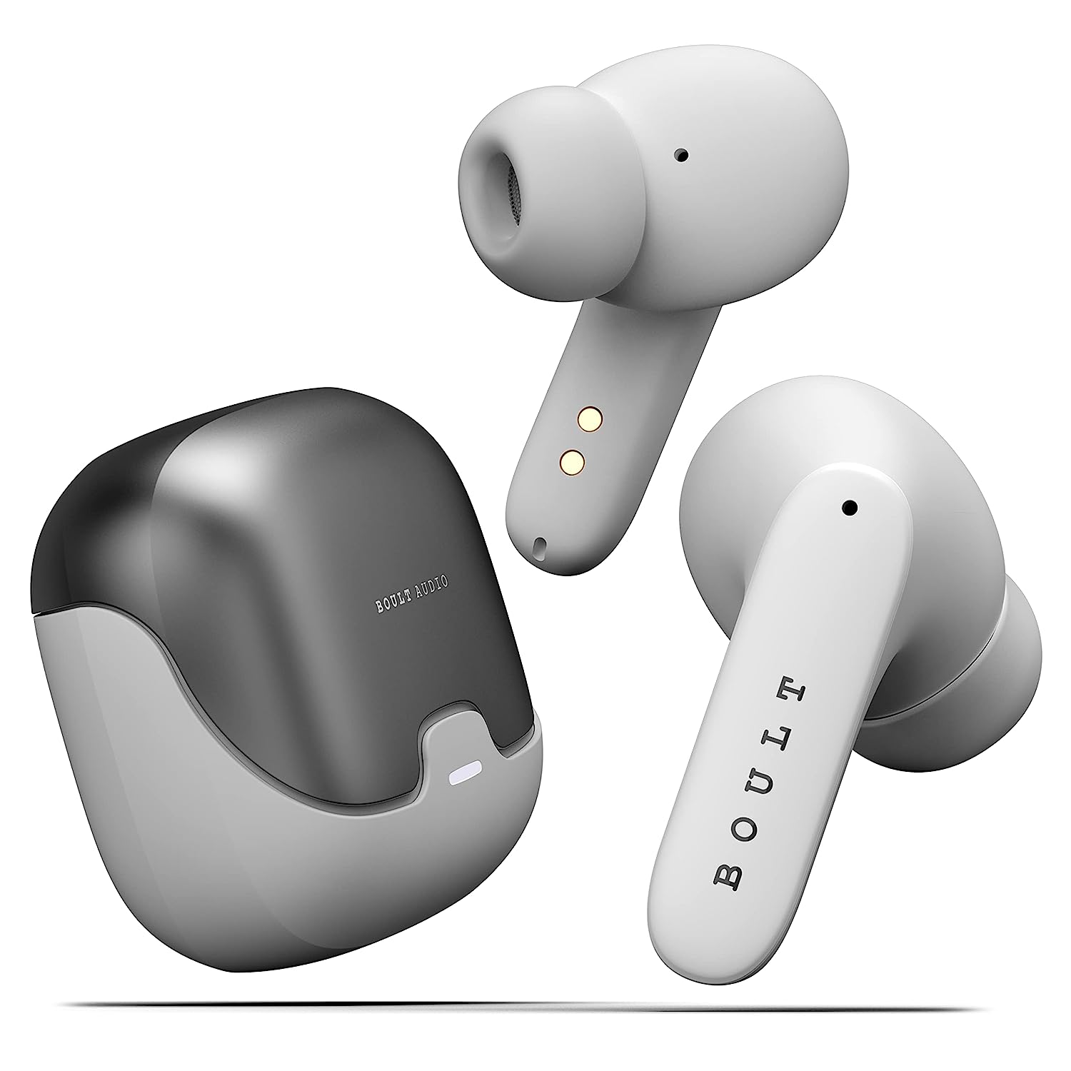 Boult Audio Z40 True Wireless in Ear Earbuds with 60H Playtime, Zen™ ENC Mic, Low Latency Gaming, Type-C Fast Charging, Made in India, 10mm Rich Bass Drivers, IPX5, Bluetooth 5.1 Ear Buds TWS (White)
