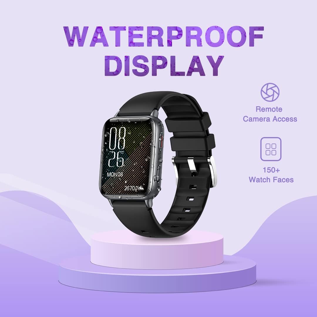 Mustard Magma Smart Watch with 1.8" Amoled Display, Bluetooth Calling, Water Proof IP68, 100+ Sports Mode, 150+ Watch Faces, Dedicated Spo2, and Dynamic Heart Rate Analysis,(Silver)