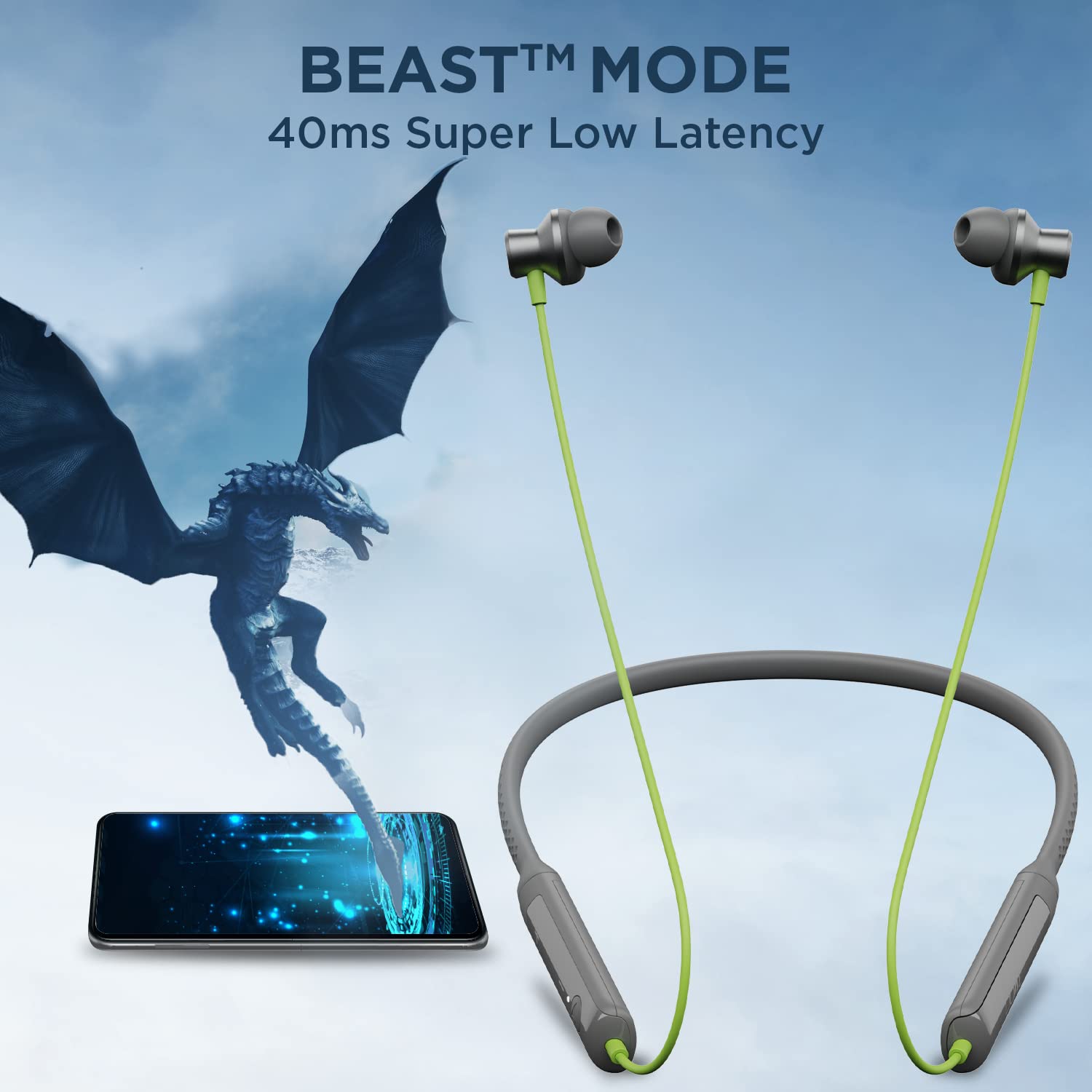 boAt Newly Launched Rockerz Apex Bluetooth Wireless in Ear Earphones with Spatial Bionic Sound Powered by Dirac Virtuo™, Touch Sensors, Beast™ Mode, ENx™ Tech,30H Playtime,ASAP™ Charge(Classic Grey)