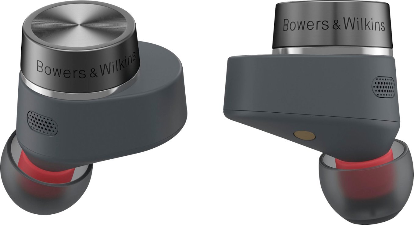 Bowers & Wilkins - Pi5 S2 True Wireless Earphones with Active Noise Cancellation, 16-Hr Battery Life, Compatible with Android/iOS - Storm Grey