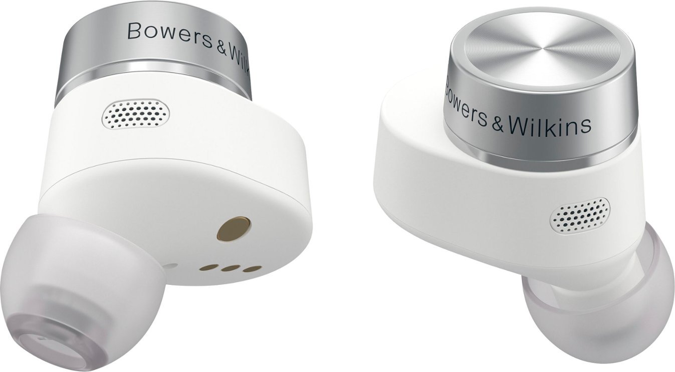 Bowers & Wilkins - Pi7 S2 True Wireless Earphones with ANC, Dual Hybrid Drivers, Qualcomm aptX Technology, Compatible with Android/iOS - Canvas White