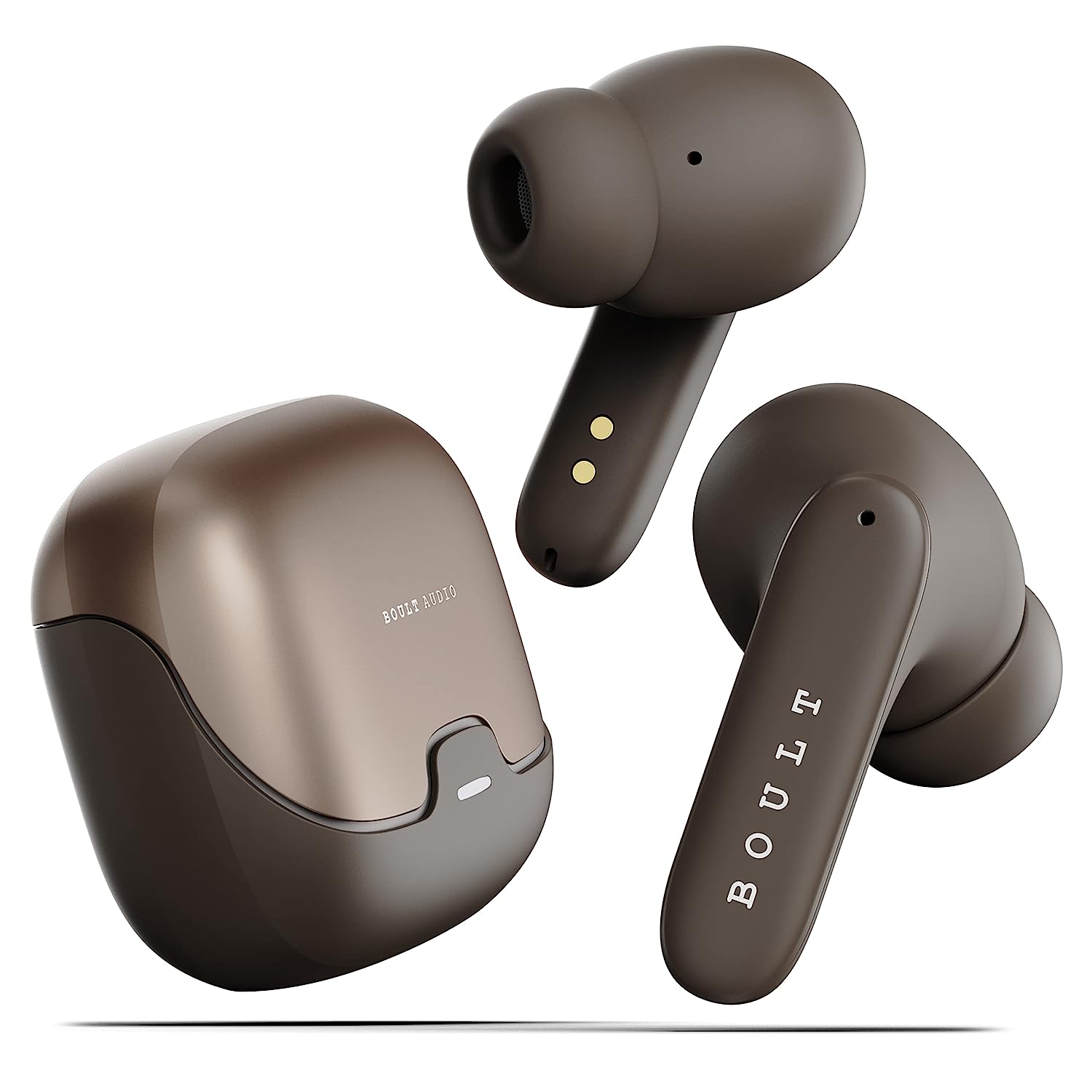 Boult Audio Z40 True Wireless in Ear Earbuds with 60H Playtime, Zen™ ENC Mic, Low Latency Gaming, Type-C Fast Charging, Made in India, 10mm Rich Bass Drivers, IPX5, Bluetooth 5.1 Ear Buds TWS (Brown)