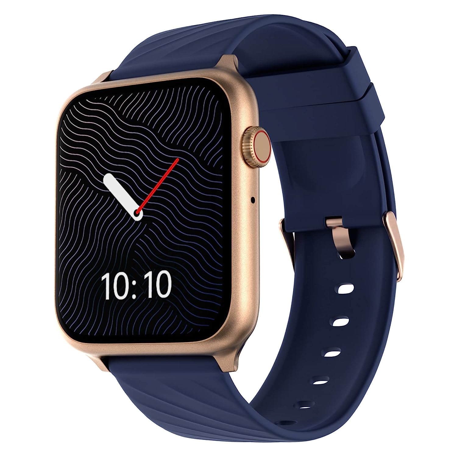 Zebronics ICONIC LITE AMOLED Smartwatch with Bluetooth Calling, 100+ Sport modes, IP67, 1.78" 2.5D Curved display, Voice Assistant, 10 Built-in / Customizable watch faces and Sleep monitor (Gold Blue)