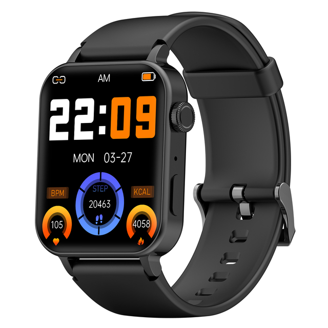 Blackview W10 Smartwatch 1.69 Inch Bluetooth Call Smart Watch Heart Rate Blood Pressure Sleep Monitoring Watch for Men Women, Black