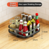 1 Tier Square Multipurpose Turntable, 360° Rotating Spice and bottle Rack Organizer for Cabinet, Round Stainless Steel Spinning Organizer for Kitchen, Pantry, Countertop, Refrigerator, Bathroom