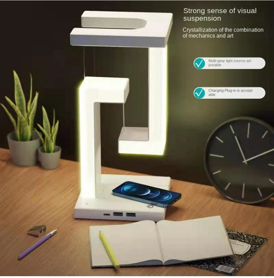 Smart Desk Lamp Bedside Table Lamp With Wireless Charger LED Light Lamp For Bedroom and Living Room With USB Port