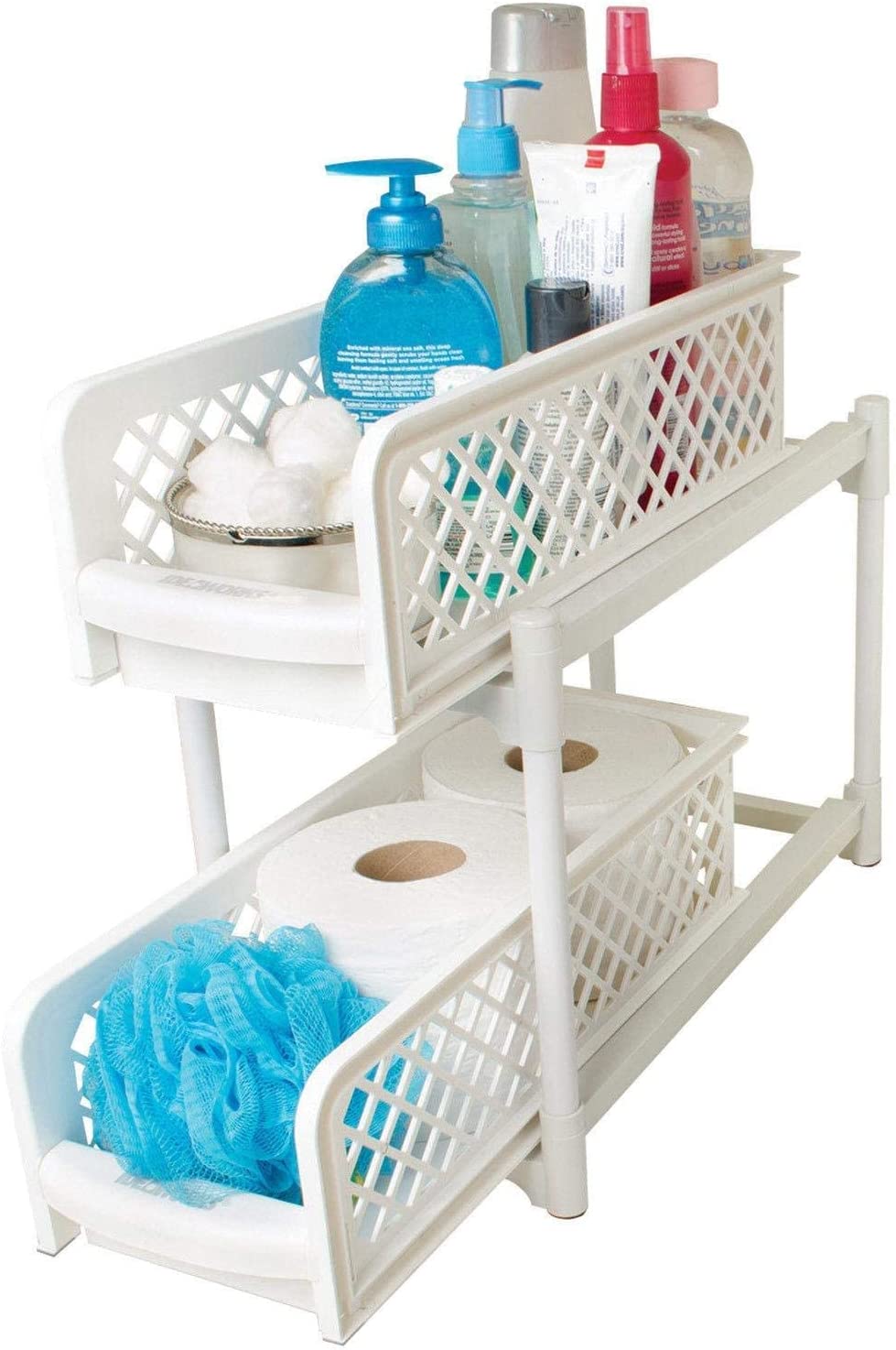 Portable Basket Drawers Bathroom Kitchen Space Saving Storage Containers
