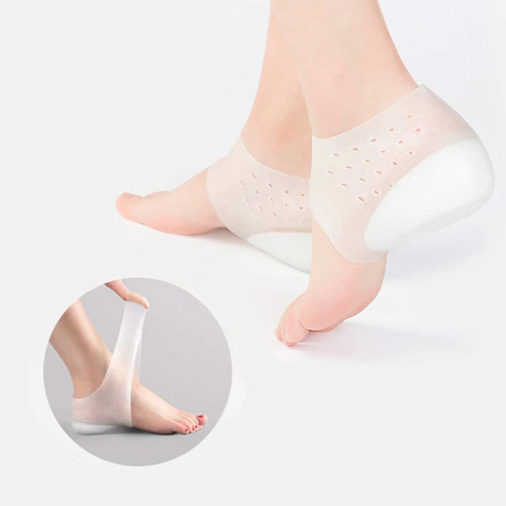 Invisible Height Increase Insole Socks Silicone Heel