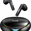 truke BTG X1 Gaming Earbuds, Quad Mic ENC, 20 RGB LEDs, 12mm Driver, 48H Playtime Bluetooth Headset (Black, True Wireless)