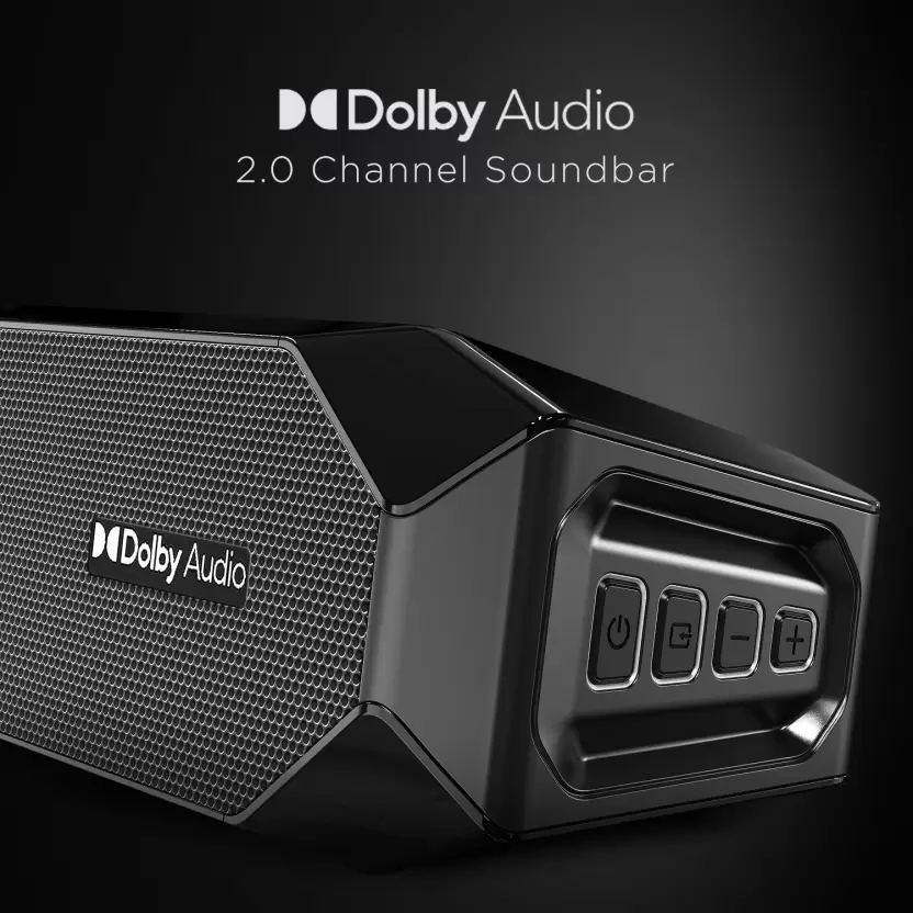 boAt Aavante Bar 1150D with Dolby Audio 80 W Bluetooth Soundbar  (Black, 2.0 Channel)