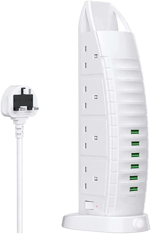 Burj Al Arab Sailboat Shape Tower Extension Lead with USB, Tower Extension Cord 8 Way Outlets 6 USB