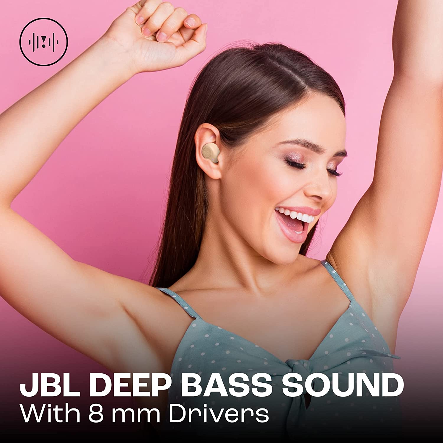 JBL Wave Buds in-Ear Earbuds (TWS) with Mic, App for Customized Extra Bass EQ, 32 Hrs Battery and Quick Charge, IP54, Ambient Aware & Talk-Thru, Google FastPair (Mint)