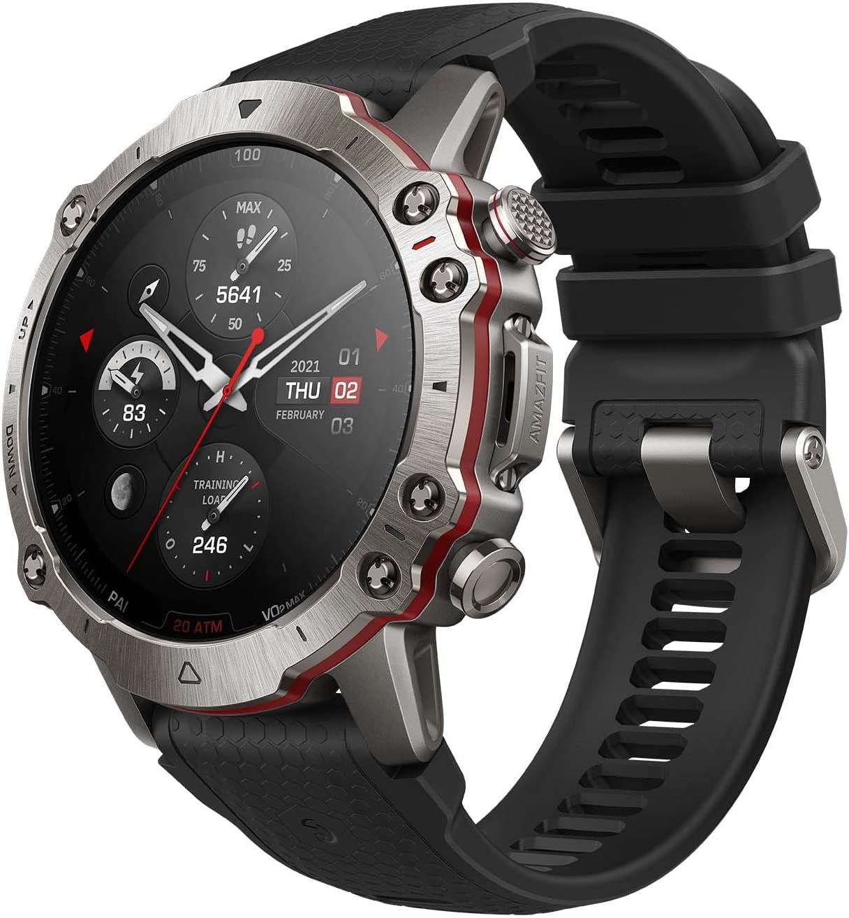 Amazfit Falcon Military-Grade Smart Watch for Men, Dual-Band & 6 Satellite Positioning, Multi-Sport GPS Watch, Strength Training, Titanium Body, 150+ Sports Modes, 200m Water-Resistance