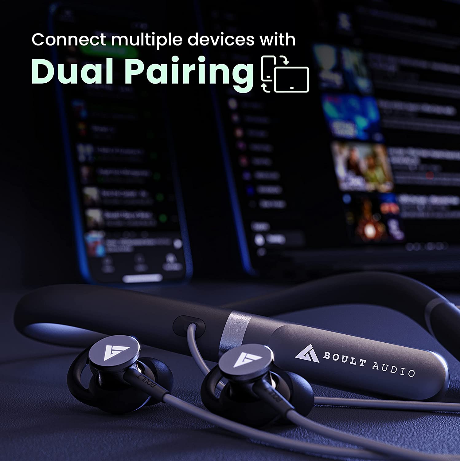 Boult Audio Curve ANC Wireless in Ear Wireless Earphones with 25dB Active Noise Cancellation, ENC Mic, 30H Playtime, 60ms Low Latency Mode, Dual Pairing, Type-C Fast Charging (10mins=10Hrs) (Green)
