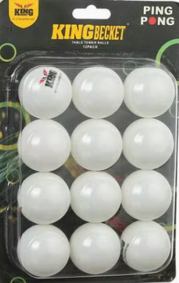 King Becket Table Tennis Balls 60g (white)
