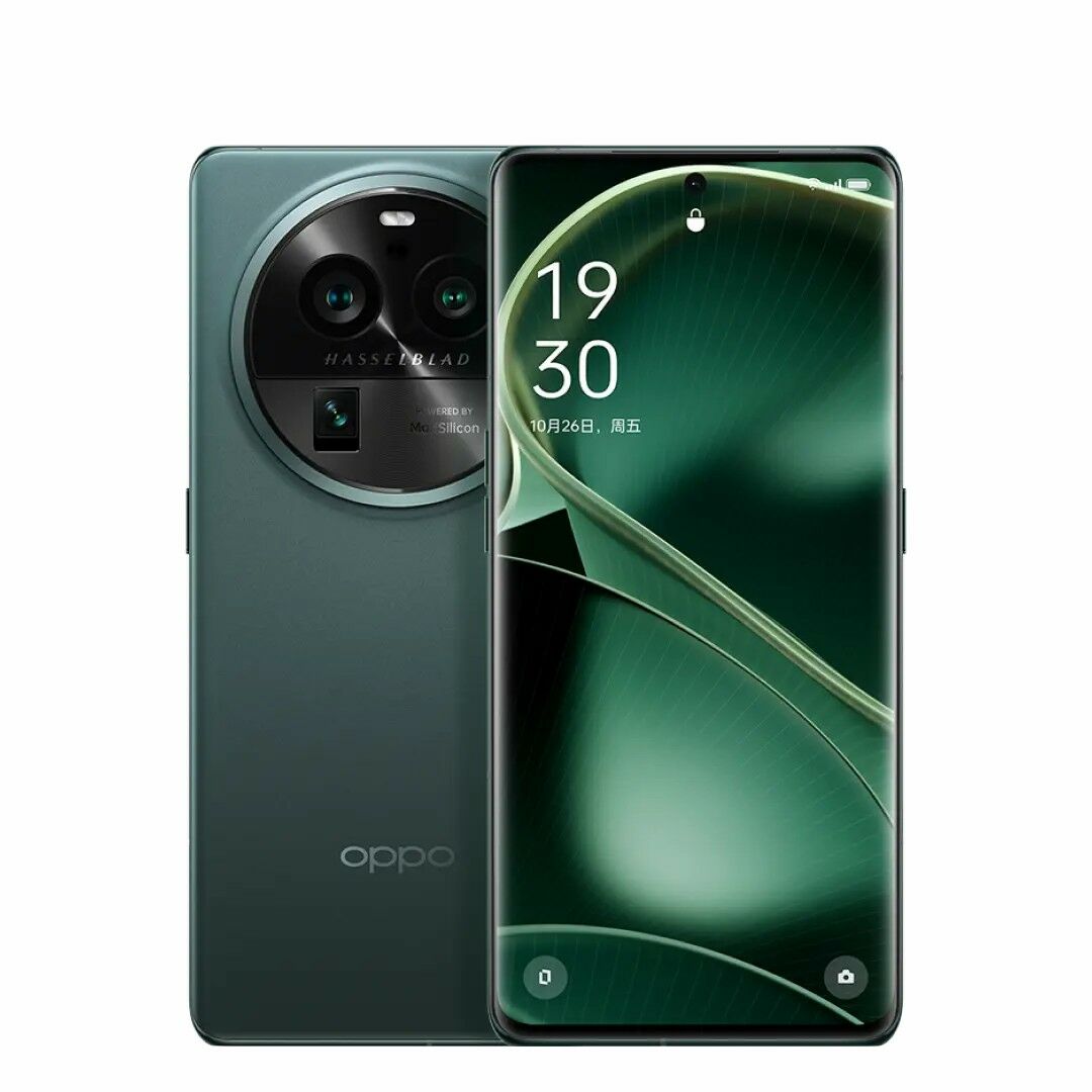 OPPO Find X6 Pro 5G 12GB+256GB Mobile Phone Android 13 Snapdragon 8 Gen 2 Octa Core 6.82" 120Hz 5000mAh 100W 50MP Rear Cameras OTA NFC, Green