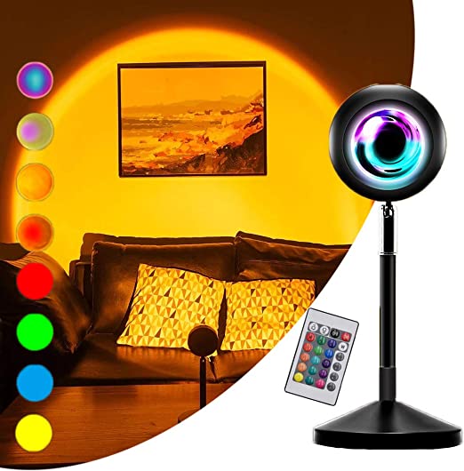 Sunset Lamp,Sun Lamp,16 Colors Sunset Light Projector