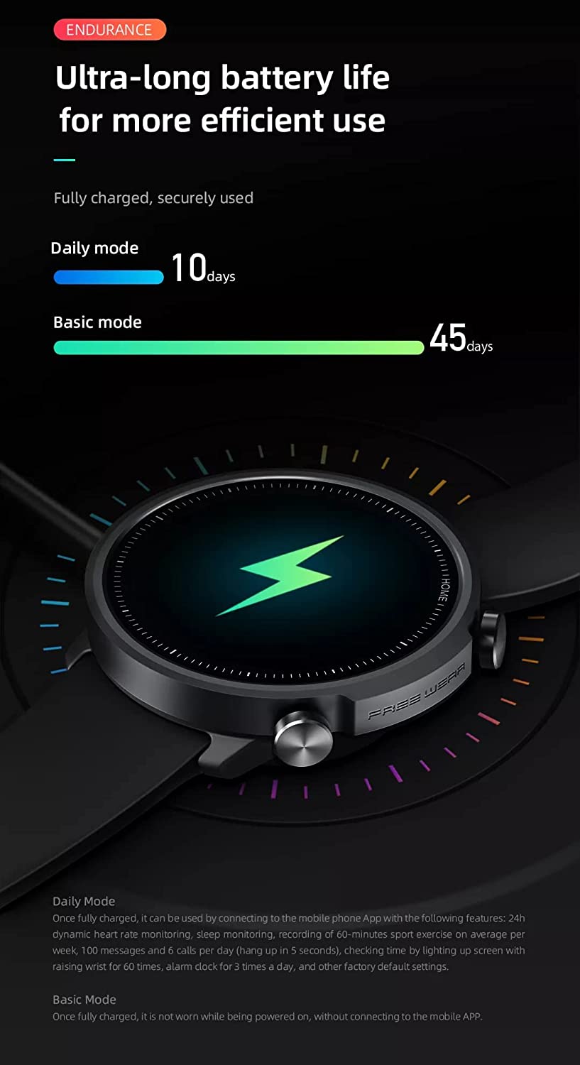 A1 smart watch battery life sales