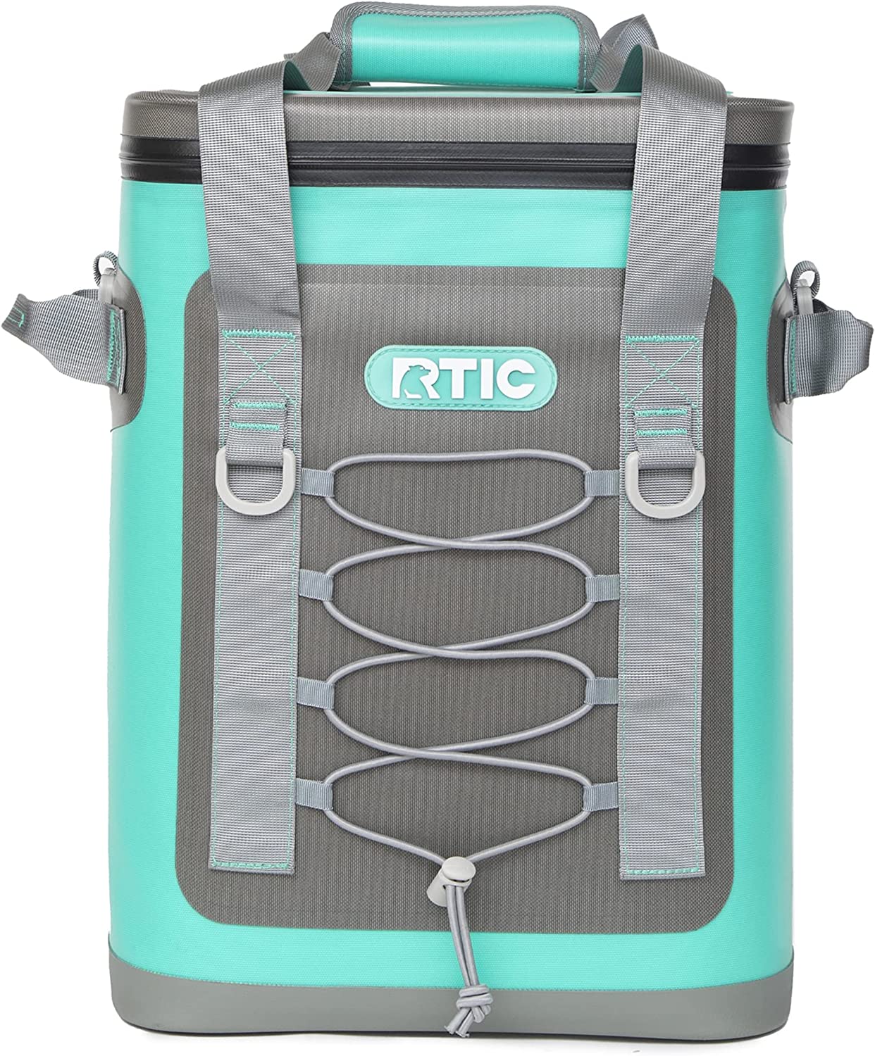 RTIC Backpack Cooler Insulated Portable Soft Cooler Bag Waterproof for Ice, Lunch, Beach, Drink, Beverage, Travel, Camping, Picnic, Car, Hiking - Gray