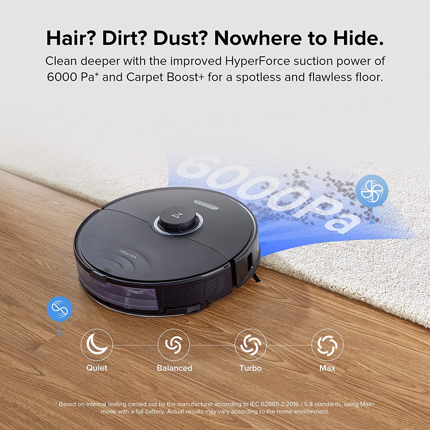 Roborock S8 Robot Vacuum and Mop Cleaner, DuoRoller Brush, 6000Pa Suction, ReactiveAI 2.0 Obstacle Avoidance, Sonic Mopping, Auto Lifting Mop, Works with Alexa, Perfect for Pet Hair, White