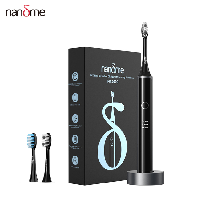 Nandme NX9000 Electric Toothbrush Ultrasonic IPX7 Waterproof Smart LCD display Inductive charging Deep Cleaning Tooth Brush