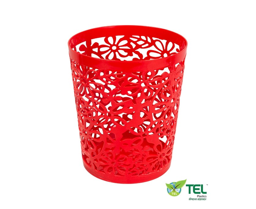 Paper Basket Flower Red