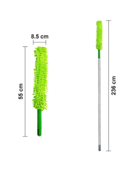 Microfiber Feather Duster With Telescoping Extension Stainless Steel Pole