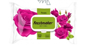 Freshmaker Roses wet cosmetic wipes 100 pieces