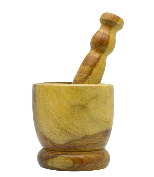 Natural Wooden Mortar and Pestle