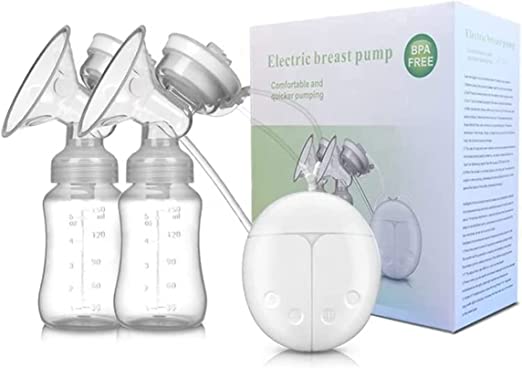 Breast Pump, Electric Breastfeeding Pump 2 Modes 9 Levels Dual Rechargeable Nursing Double Breast Milk Pump for Mom's Breastfeeding