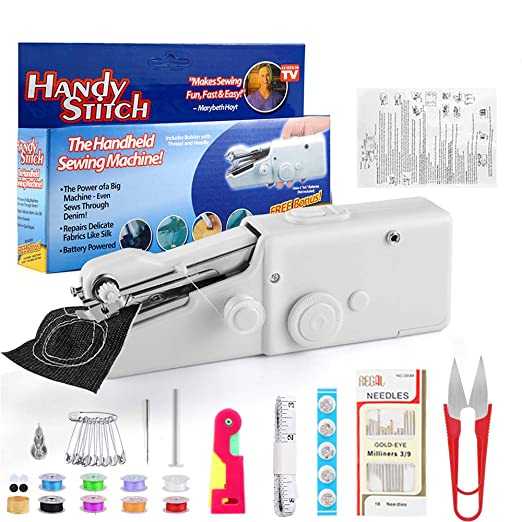 Portable Sewing Machine, Mini Sewing Professional Cordless Sewing Handheld Electric Household Tool