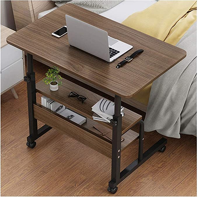 Portable Laptop Table Computer Desk Height Adjustable Writing Desk Bed Side Table Furniture for Bedroom, Living Room, Study